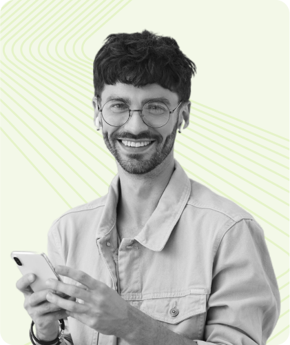 A man holding a phone